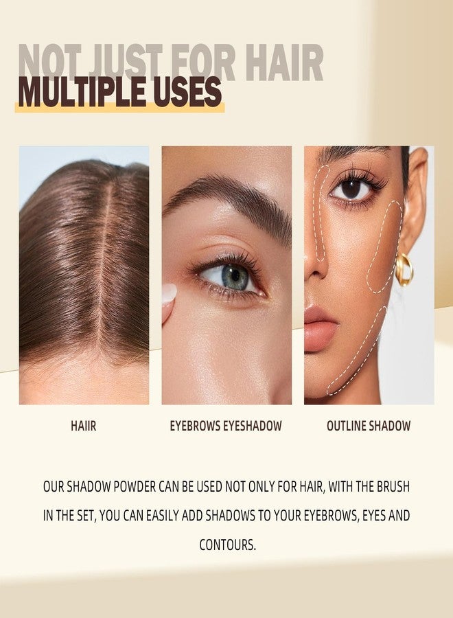 Azonbey Root Touch Up Hair Color,Hair Fibers for Thinning Hair,Cruelty Free Hairline Powder - Instantly Cover Touch Up, Hair Color Root Touch Up Powder, Hair Thickener for Women & Men&Girls&Boys (Brown) - Image 4